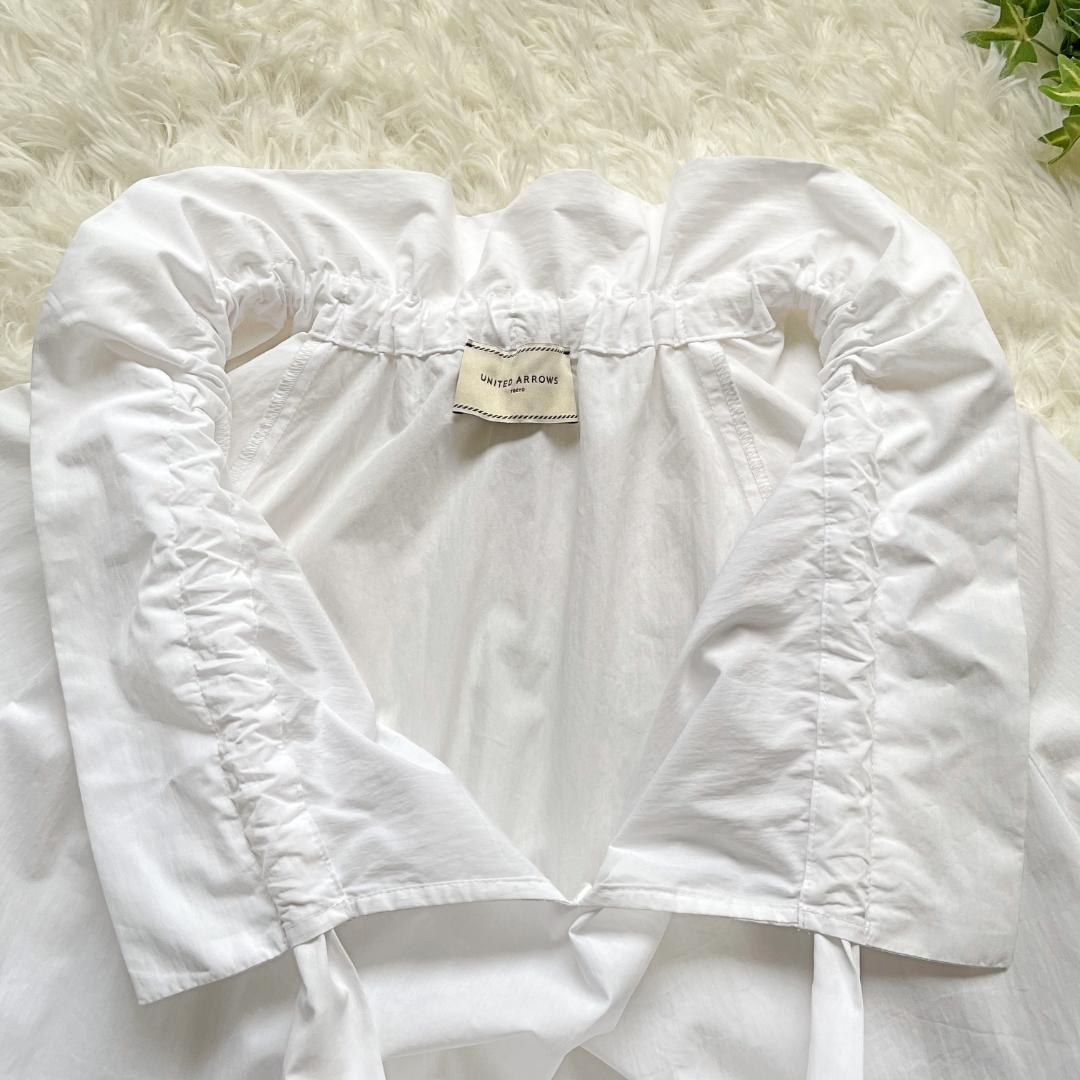 ギャザー フリル リボン ブラウス　size38　UNITED ARROWS mdprevattcaulkingandwaterproofing.com