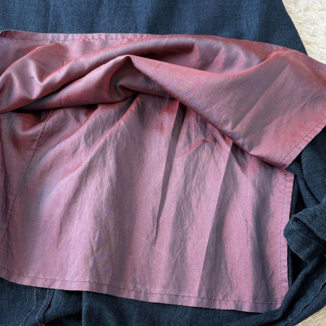 パラスパレス ワンピース インディゴ ロング フレア Aライン