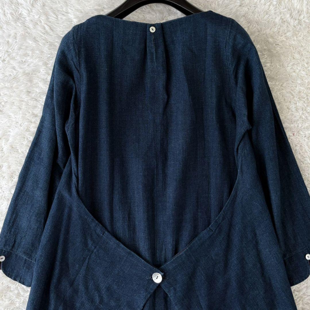 パラスパレス ワンピース インディゴ ロング フレア Aライン