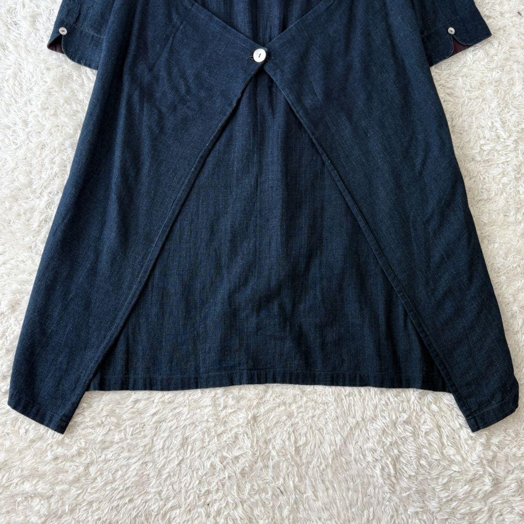 パラスパレス ワンピース インディゴ ロング フレア Aライン