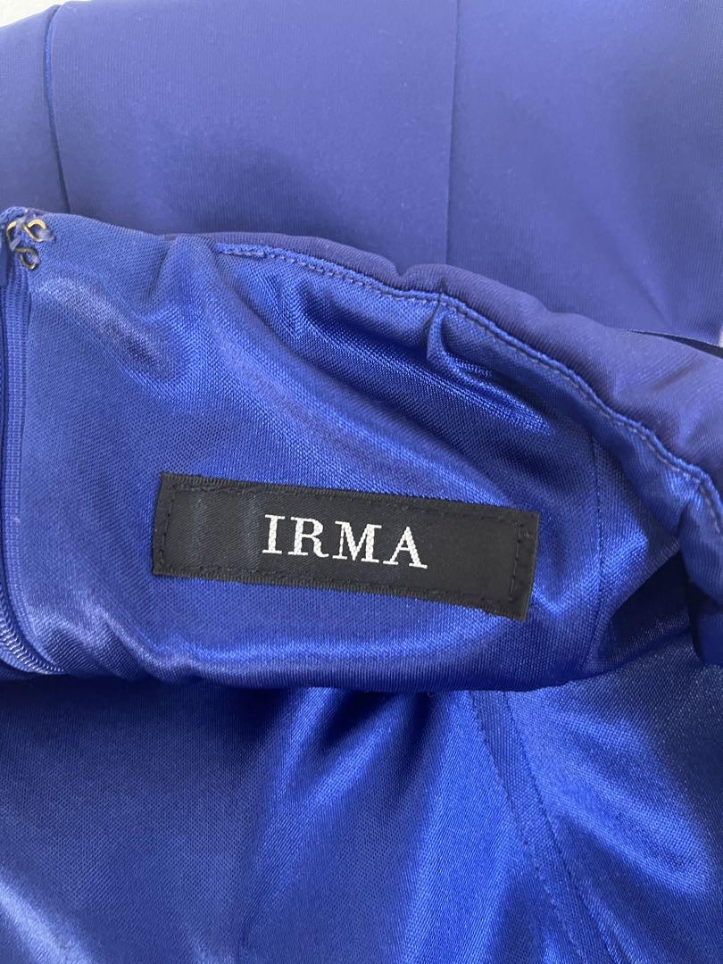 IRMA イルマ ホルターネック ミニドレス青紫