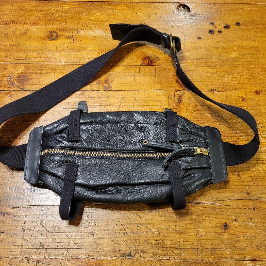 【美品】MSPC MASTER PIECE レザー ウエストバッグ ブラック 黒