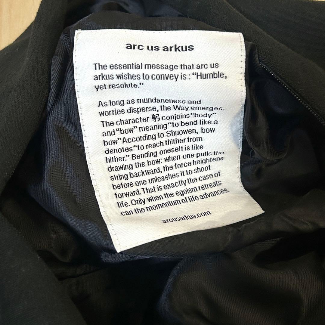 arc us arkus ブラック コットン ツイスト スカーフ バッグ