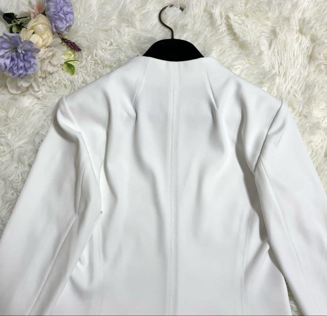 【美品】BEIGE ベイジ　ノーカラージャケット　LUIZA ホワイト　サイズ6