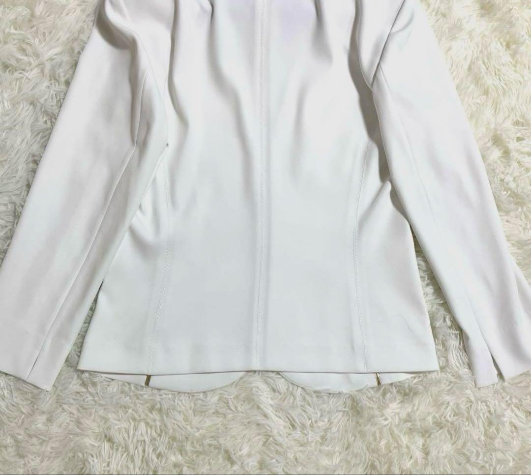 【美品】BEIGE ベイジ　ノーカラージャケット　LUIZA ホワイト　サイズ6