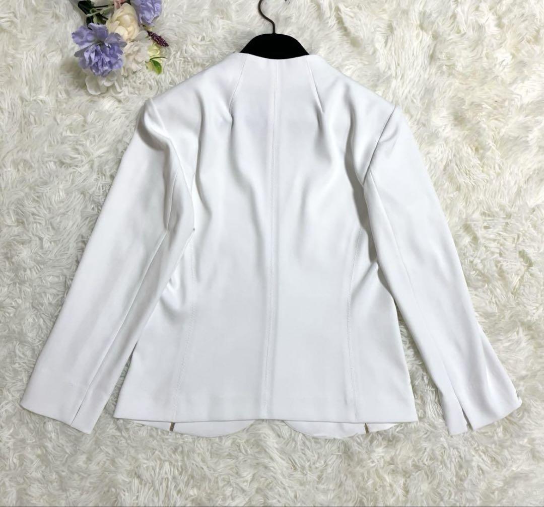 【美品】BEIGE ベイジ　ノーカラージャケット　LUIZA ホワイト　サイズ6
