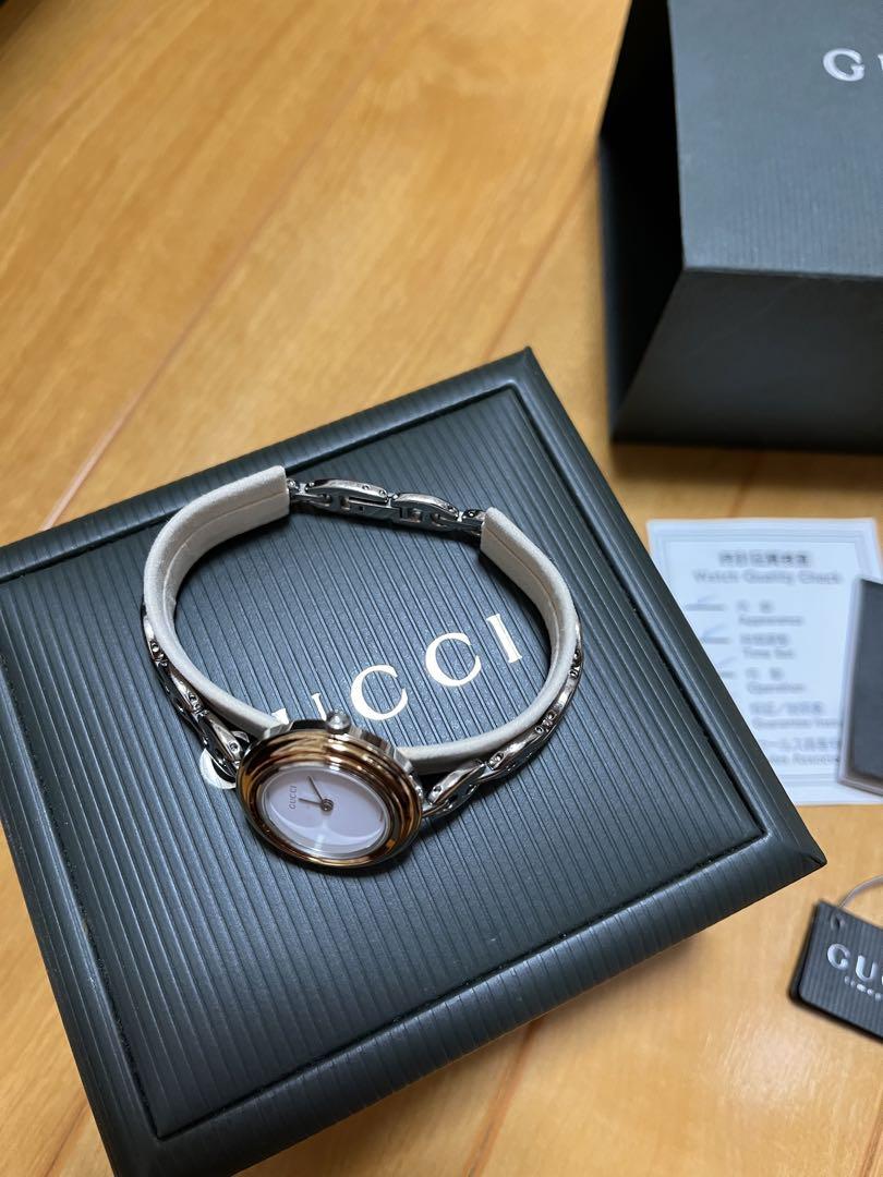 GUCCI チェンジベゼル バングルウォッチ レディース腕時計 シルバー  6色