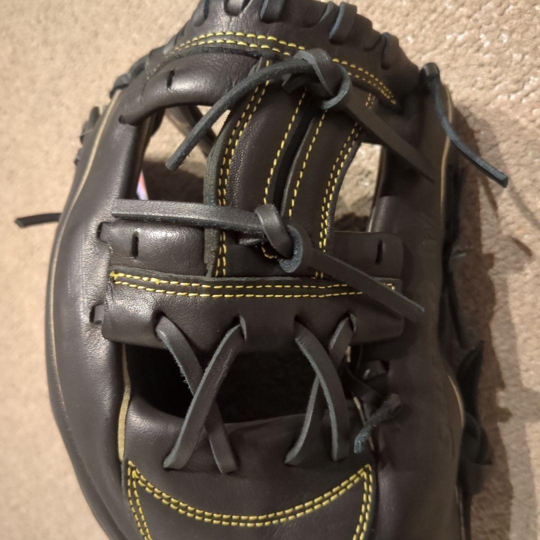 Mizuno 軟式野球グローブ 黒 レザー