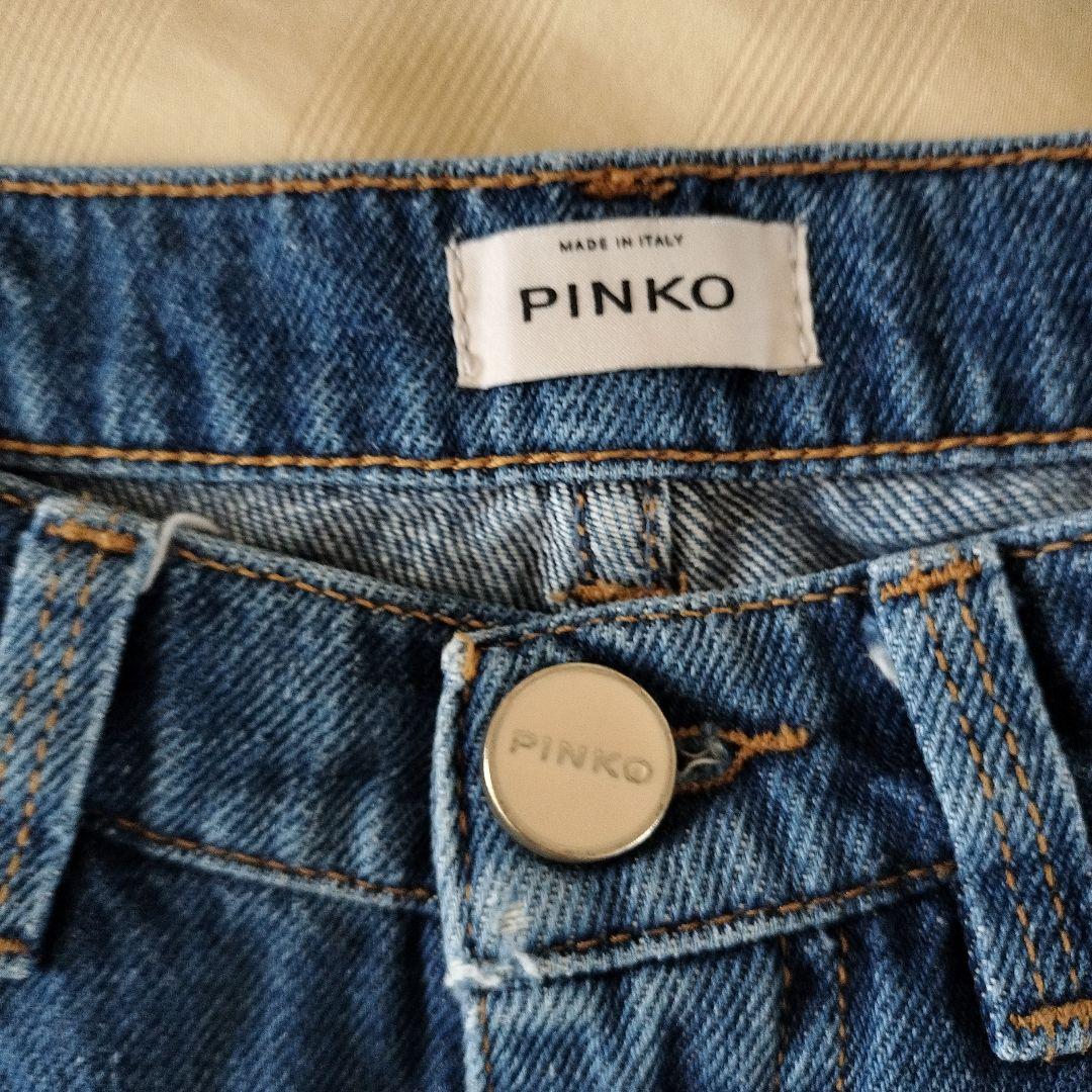 新品 PINKOピンコ バック刺繍デニムジャケット イタリア製