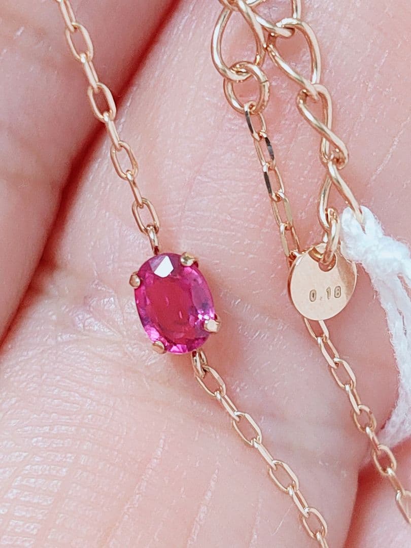 新作 未使用品 k18 天然ルビー ブレスレット