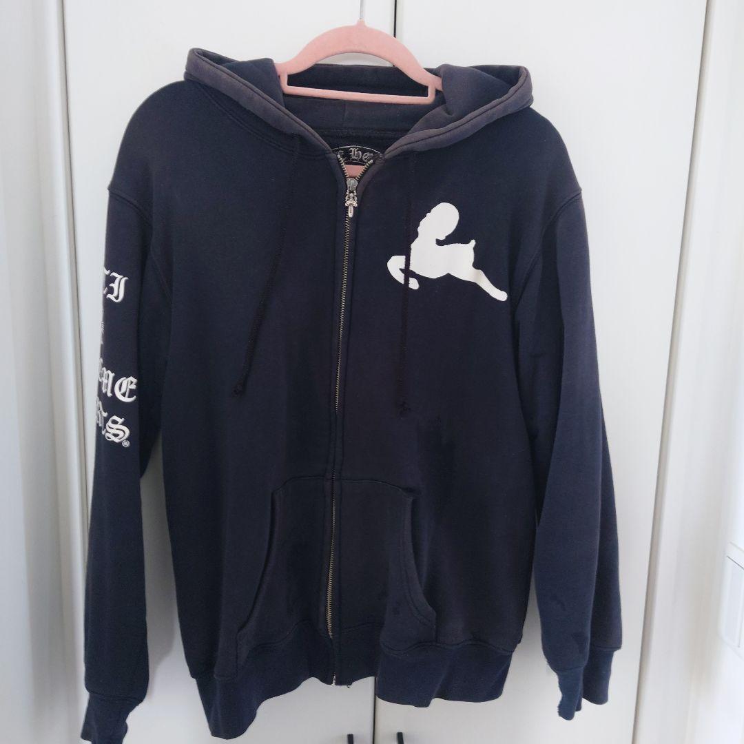 CHROMEHEARTS スカルジップ サーマルフーディーパーカー スタークロス