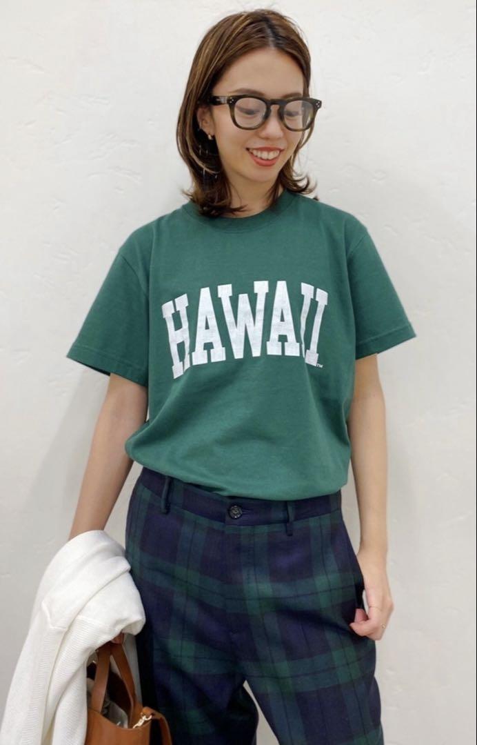 ドゥーズィエムクラス購入　Hawaiiプリント グリーンTシャツ