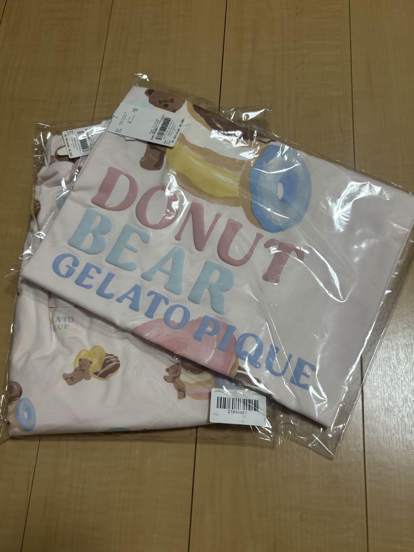 ジェラートピケ　ドーナツベアワンポイントTシャツ&ショートパンツ