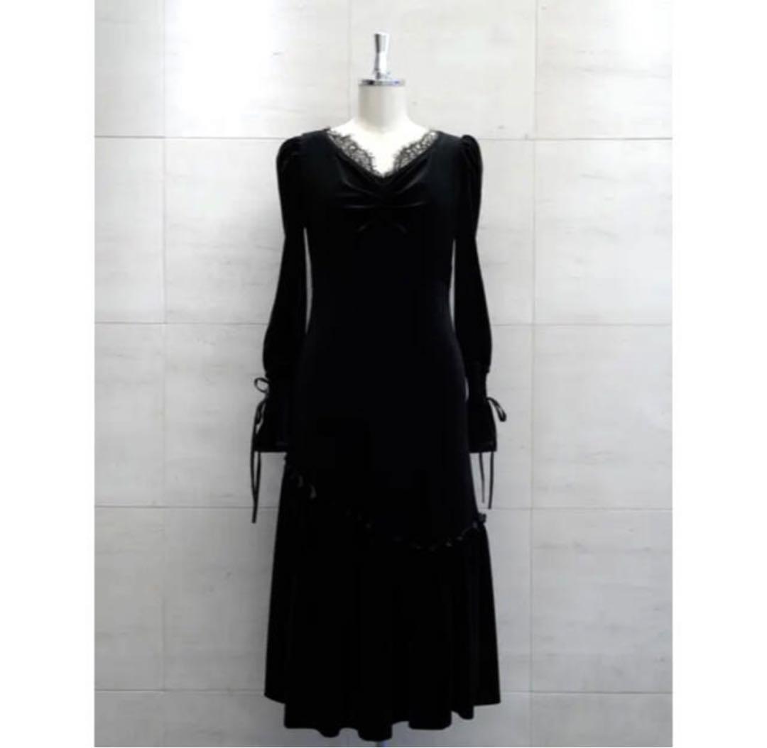 ワンピース lux velour lace midi dress