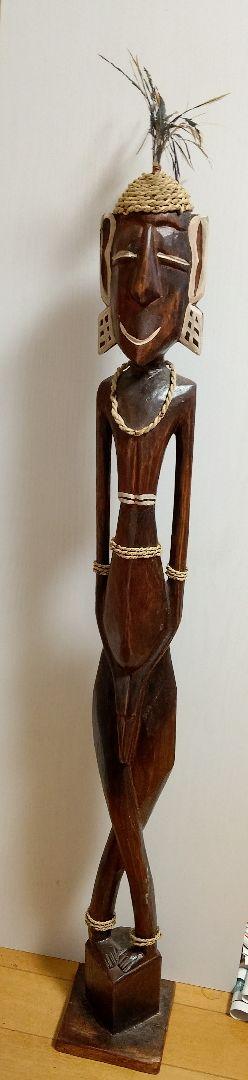 アフリカンスタイル 木製彫刻 約100cm アフリカンスタイル 木製彫刻 約100cm