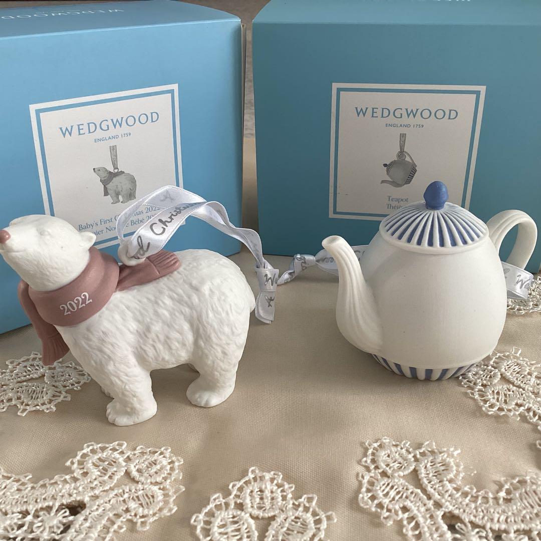 ウエッジウッド ジャスパー オーナメント2個セット¥13500相当WEDGWOOD
