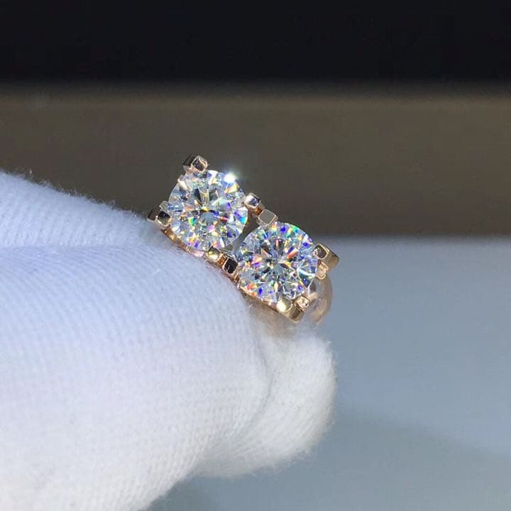 合計1カラット 】輝くモアサナイト ダイヤ ピアス K18PG | concept-sol.com