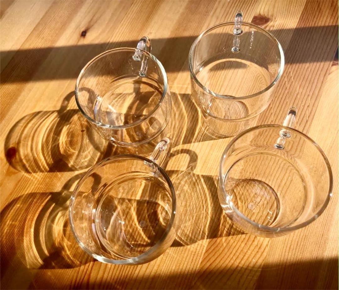 ドイツ製 イエナグラス JENAER GLAS 耐熱ガラス マグカップ 4点 ドイツ製 イエナグラス JENAER GLAS 耐熱ガラス マグカップ 4点