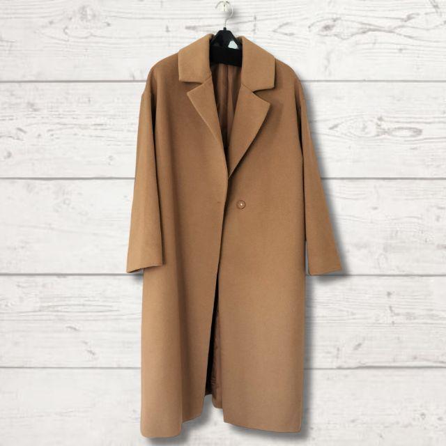 23AW ノーリーズ チェスターコート ベージュ ドロップショルダー M レディース