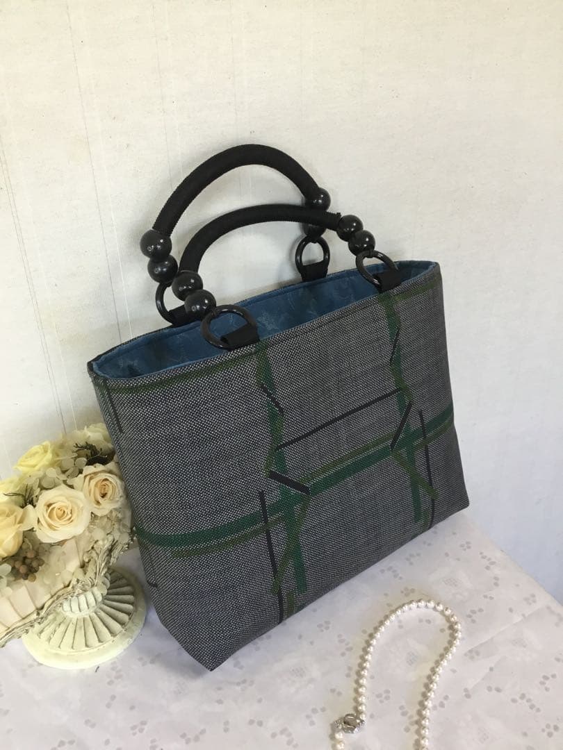 ハンドメイド・リメイク・大島紬・大きめ