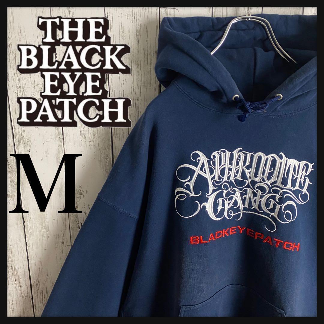 超入手困難刺繍ロゴ ブラックアイパッチ 超人気モデル パーカー カラーL・Black Eye Patch