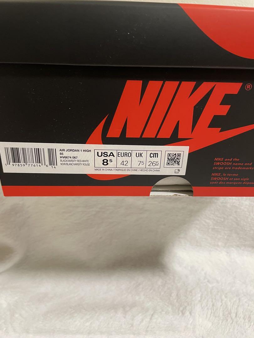 Nike Air Jordan 1 High 85 \"Bred 26.5 新品