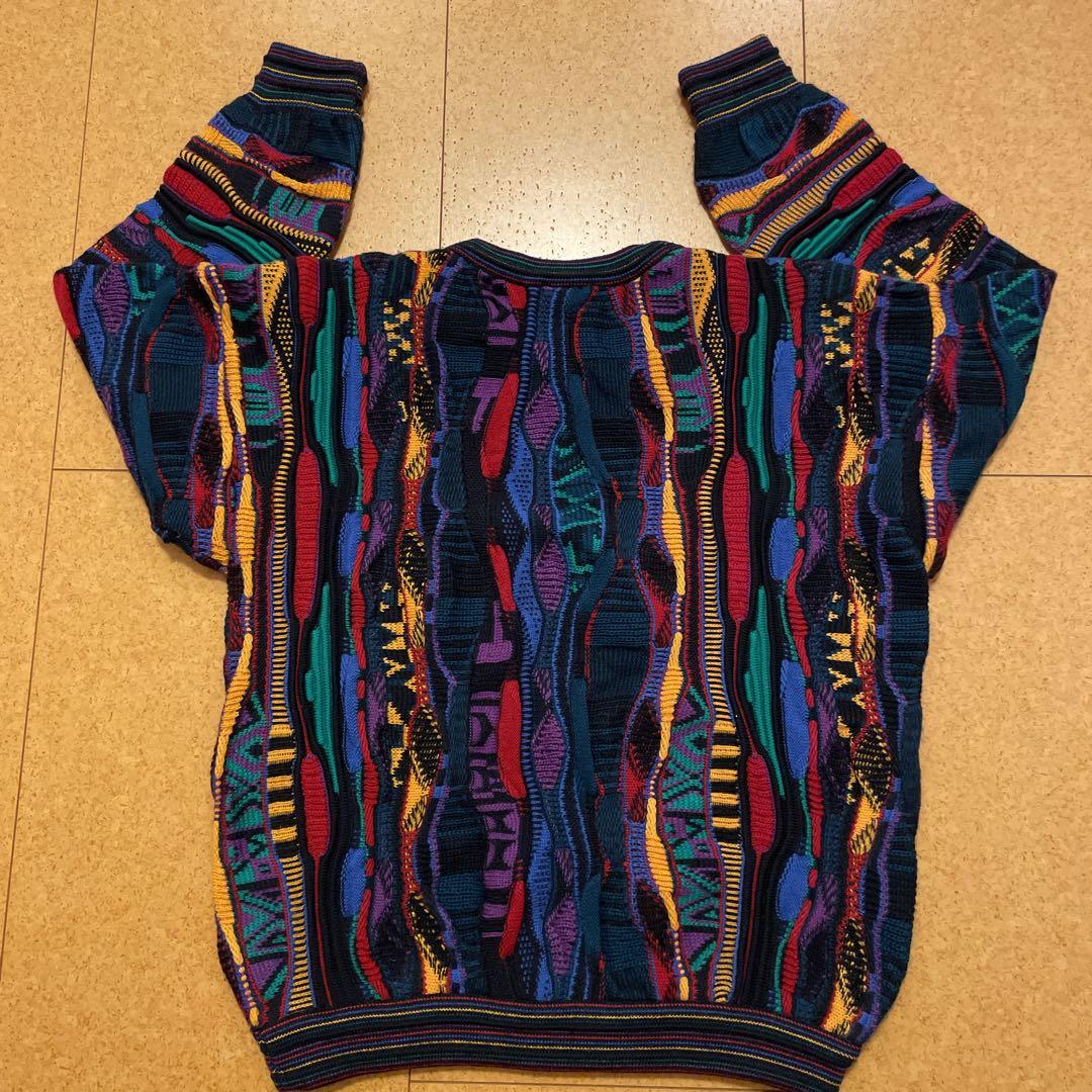 極美品　試着程度　COOGI 風エマルー　3Dニット　コットン　優良柄　優良配色