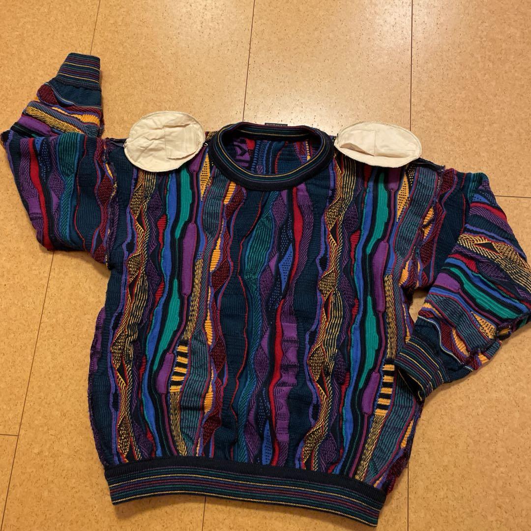 極美品　試着程度　COOGI 風エマルー　3Dニット　コットン　優良柄　優良配色