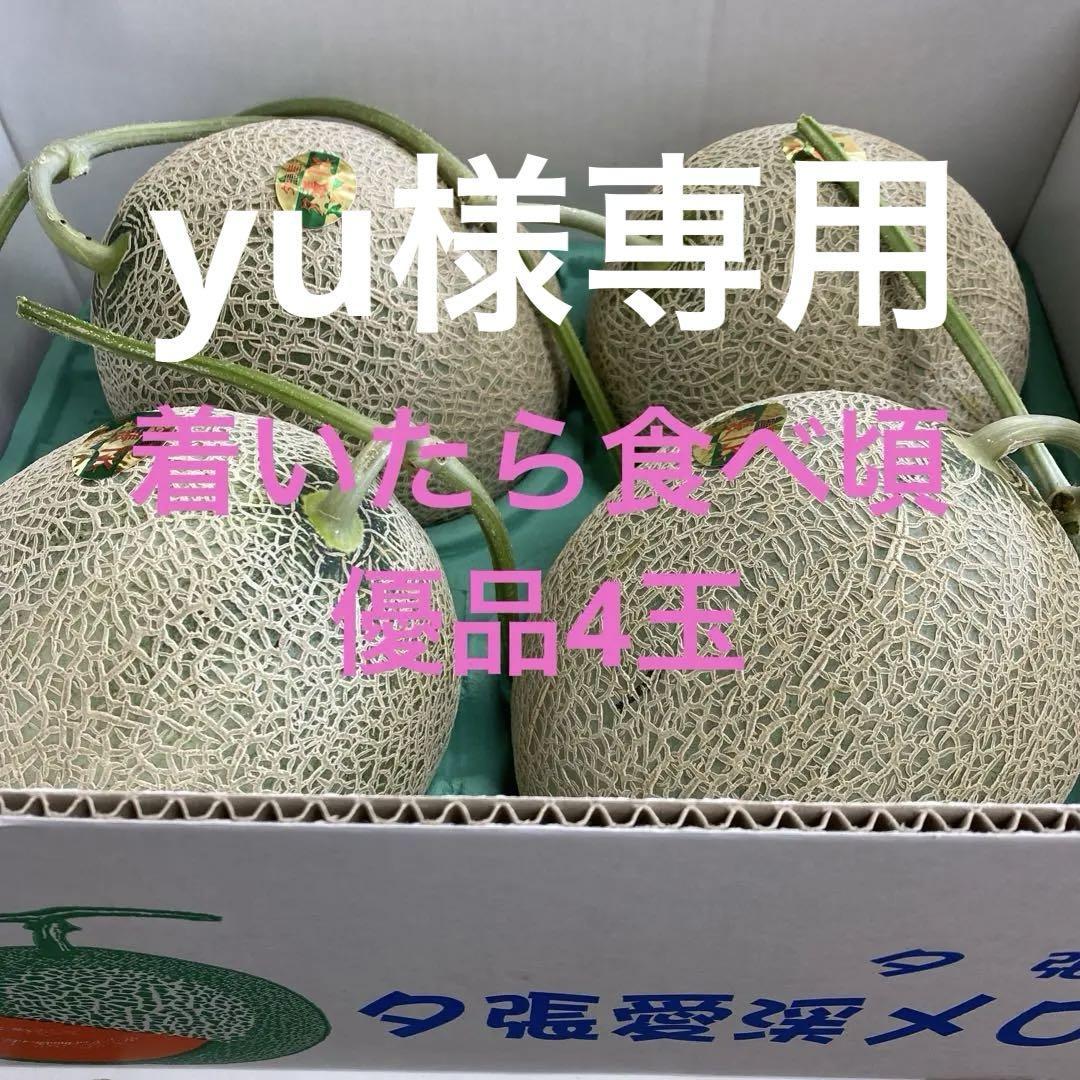 北海道 「夕張IKメロン」 優品4玉 8キロ yu様専用2箱 着いたら食べ頃 北海道 「夕張IKメロン」 優品 4玉 8