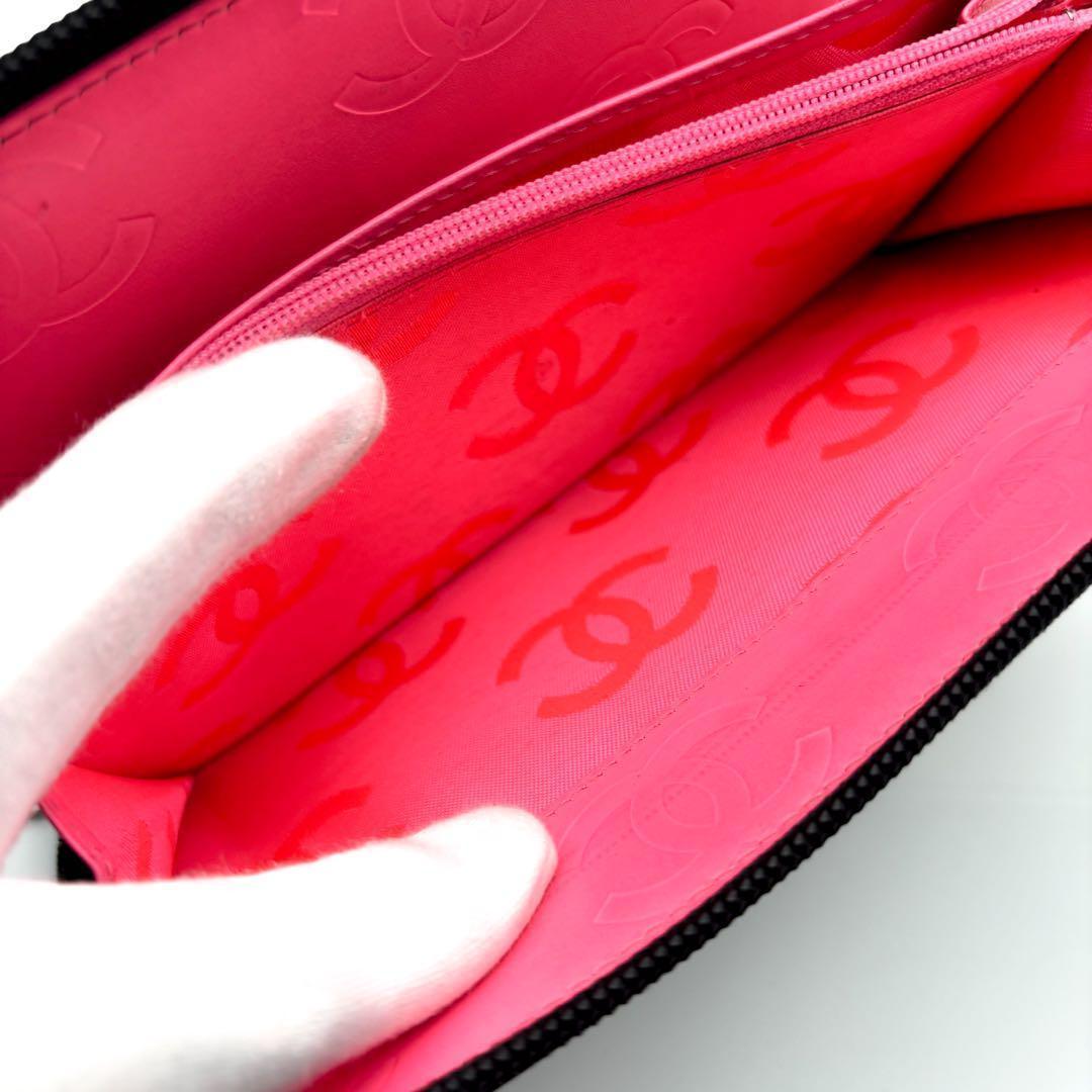 最終価格【美品✨】シャネル カンボンライン ラウンドジップ オーガナイザー 財布