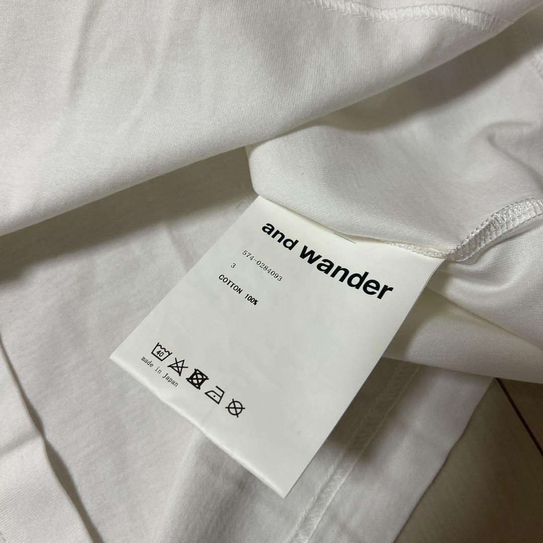 and wander アンドワンダー　ロンT ロングスリーブTシャツ