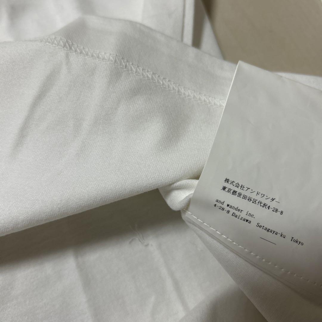and wander アンドワンダー　ロンT ロングスリーブTシャツ