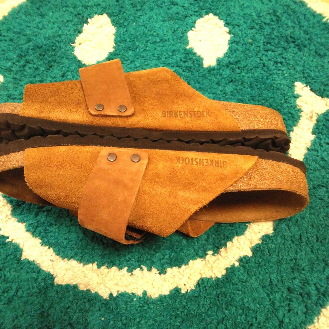 Birkenstock ブラウン サンダル 38/39Kyoto - メルカリ