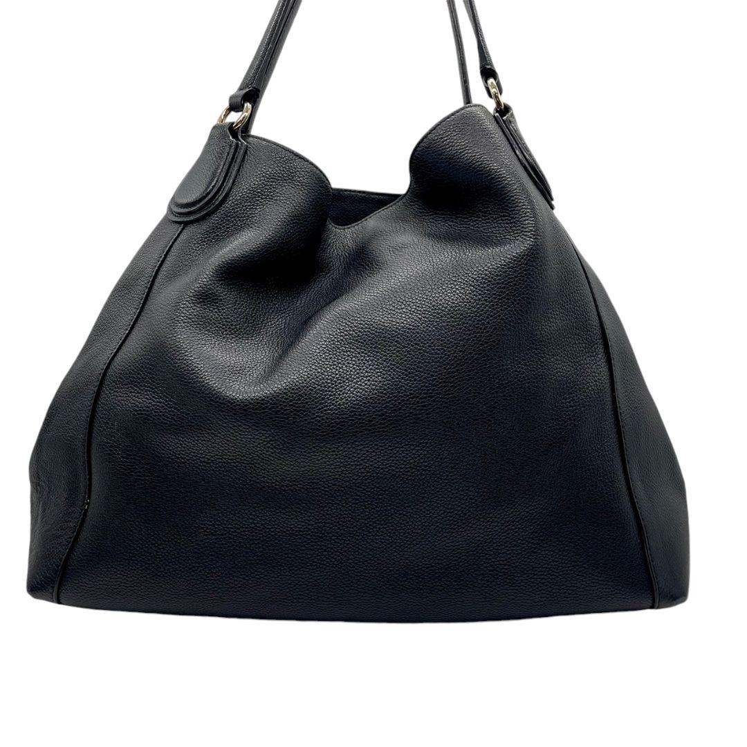 美品】COACH レザー ハンドバッグ レディース ブラック ブルー