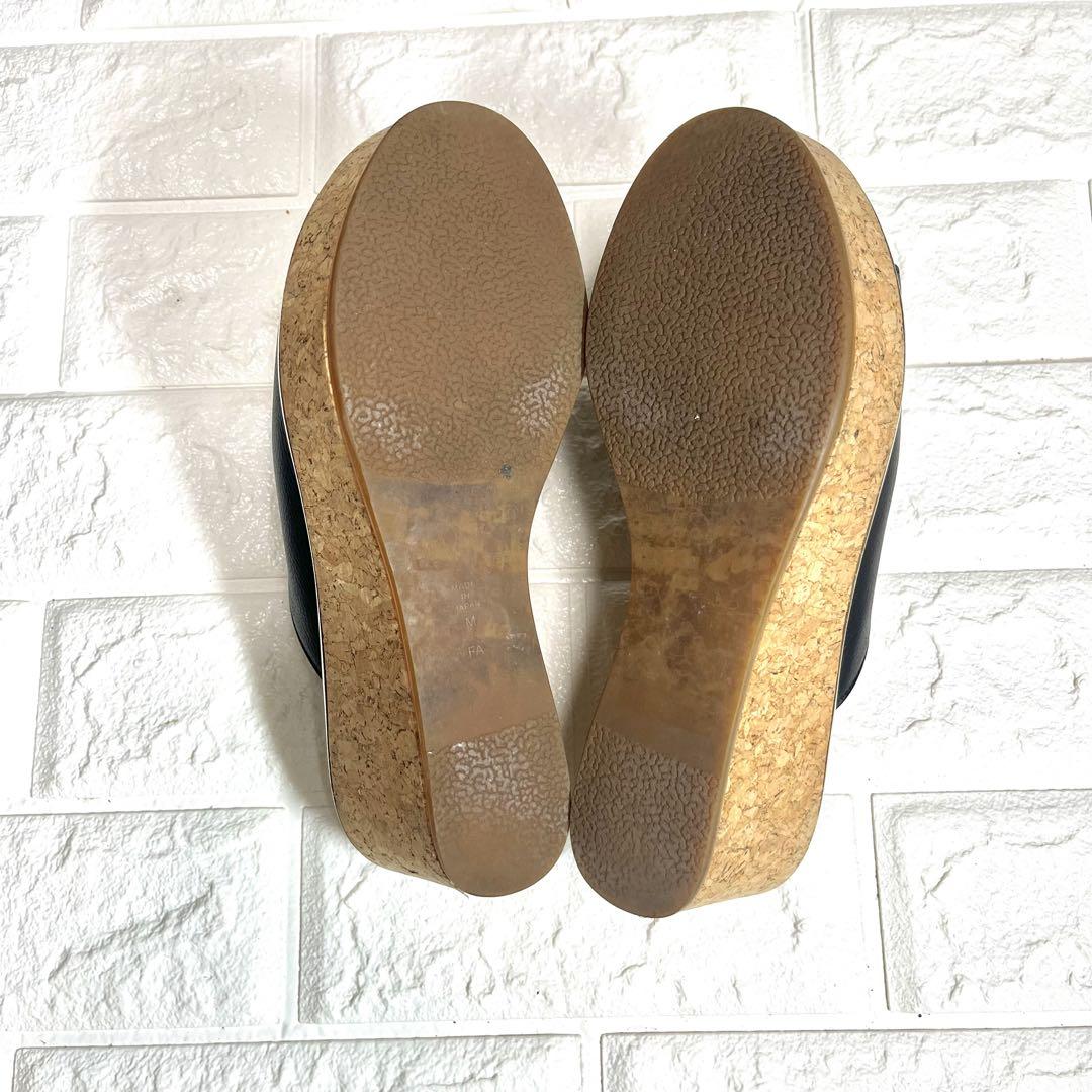美品】DIANA サボサンダル 厚底 レザーサンダル コルクヒール