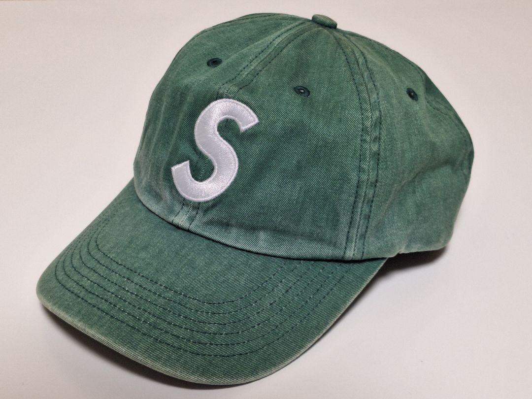 美品　Supreme　Pigment　S Logo　6-Panel　\"Green