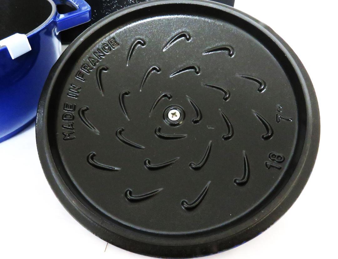 新品 STAUB Wa-NABE M 18cm ロイヤルブルー フランス製 画像6