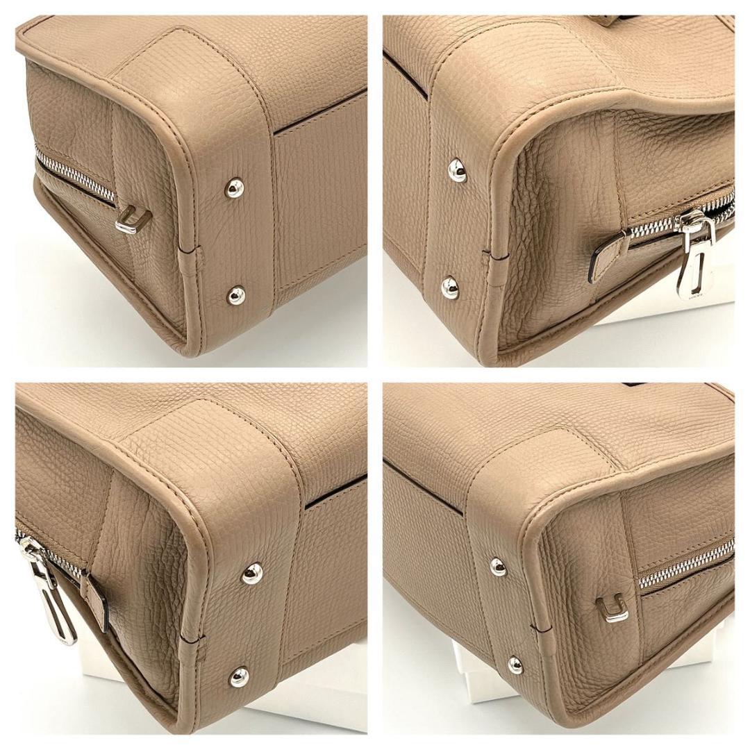 【人気カラー】 ロエベ アマソナ28 ベージュ シルバー金具 ハンドバッグ