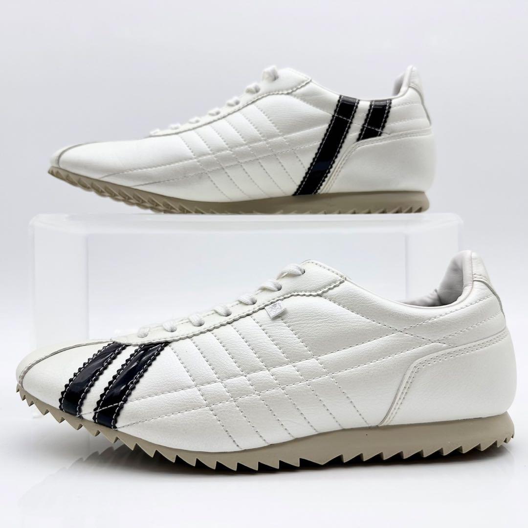 【極美品】パトリック シュリー ホワイト ブラック レザー 38