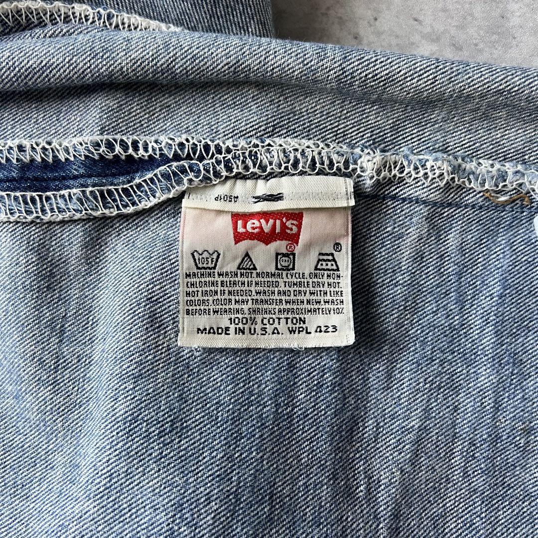 【99年アメリカ製、縦落ち感◎】リーバイス古着デニムパンツグランジW28ヒゲ