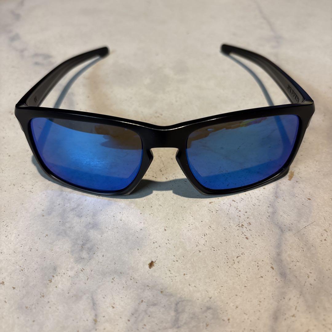 【名入れ無料】 サングラス スポーティー Oakley 黒フレーム メルカリ - 青レンズ 小物