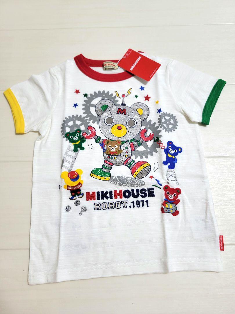 MIKI HOUSE　豪華　ワッペン ロボット Tシャツ 100cm