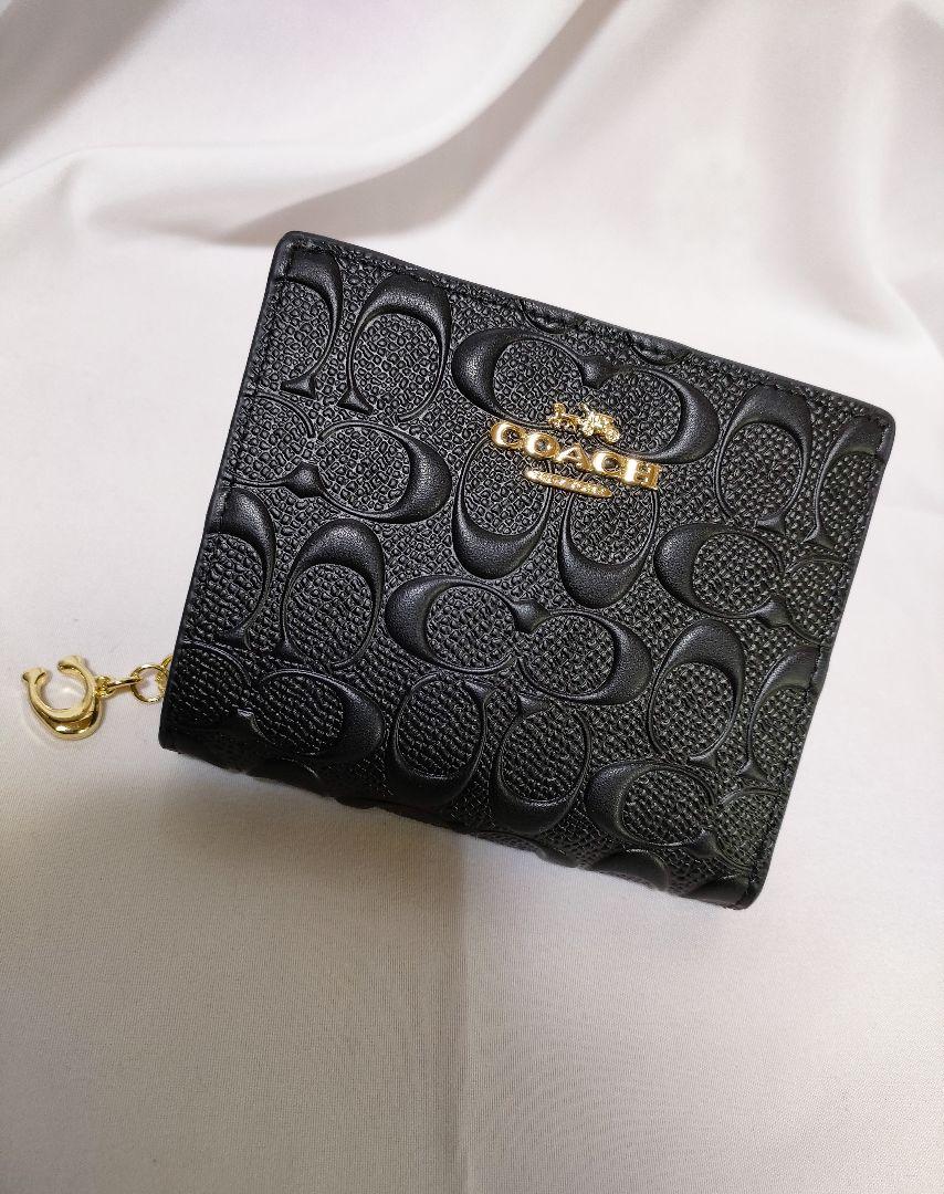 激安単価で COACH コーチ 財布 ２つ折り財布 エンボス加工☆ 折り財布 ...
