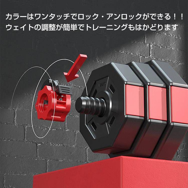 日本最大級 バーベルも可能 エクササイズ➃ 可変式 計40キロ 20㎏×2個 ...