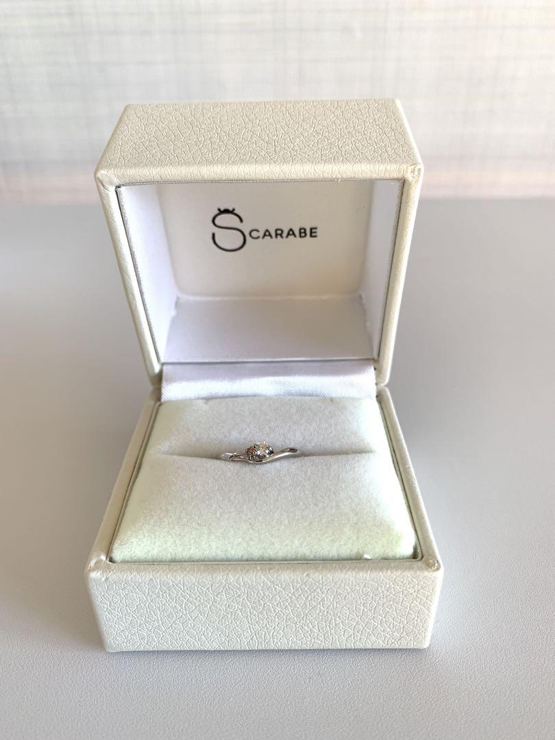 100％本物 SCARABE 中古品です❗️ リングPt950/0.09 スカラベ アクセサリー