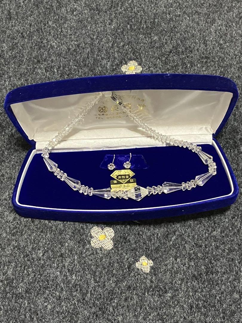 天然水晶ネックレス(カット) 英雅堂