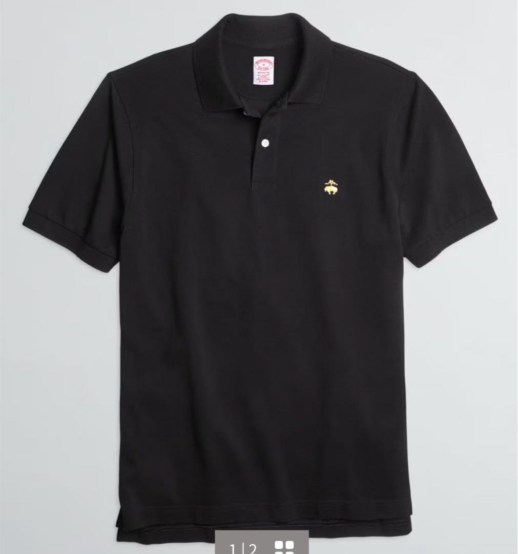スーピマコットンストレッチ　ピケ　GFロゴ　ポロシャツ　Original Fit