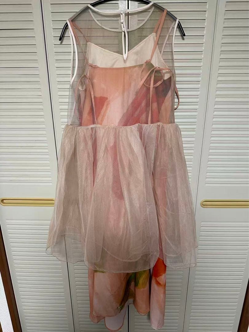 Ameri 3WAY MARGOT GEL ART DRESS ピンクベージュ