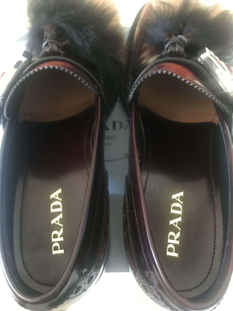 PRADA ローファー 40 タッセル ビジュー