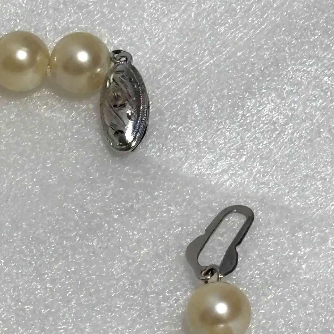 本真珠　パールネックレス　留め具　silver刻印 真珠のシンプルネックレス パール ネックレス 留め具 SILVER刻印